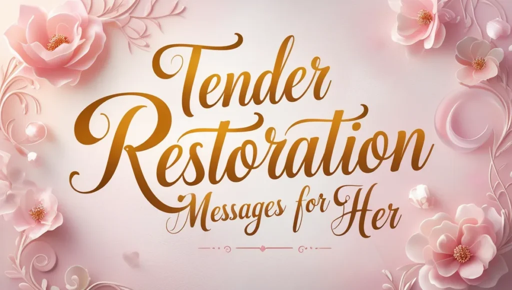 Tender Restoration Messages for Her