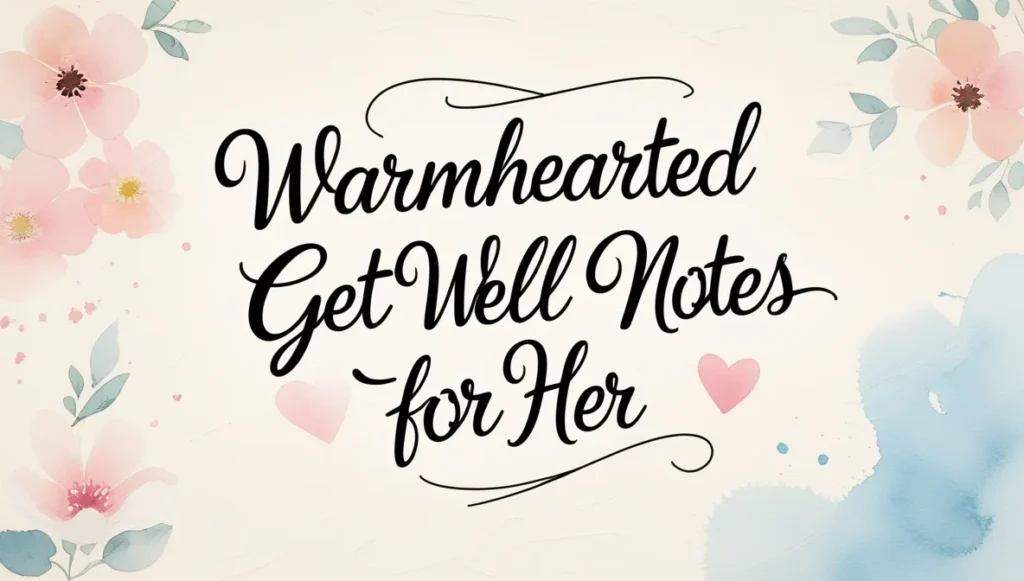 Warmhearted Get Well Notes for Her