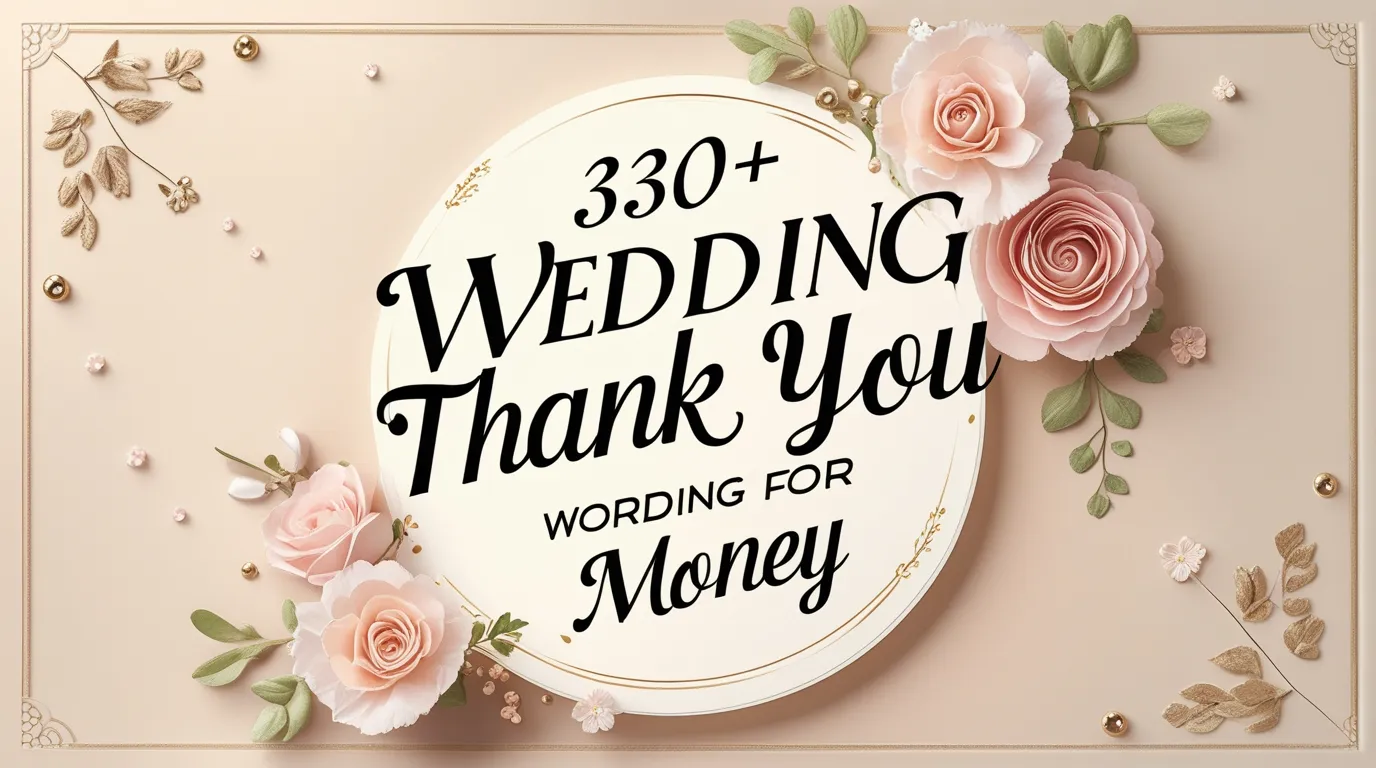 330+ Wedding Thank You Card Wording for Money