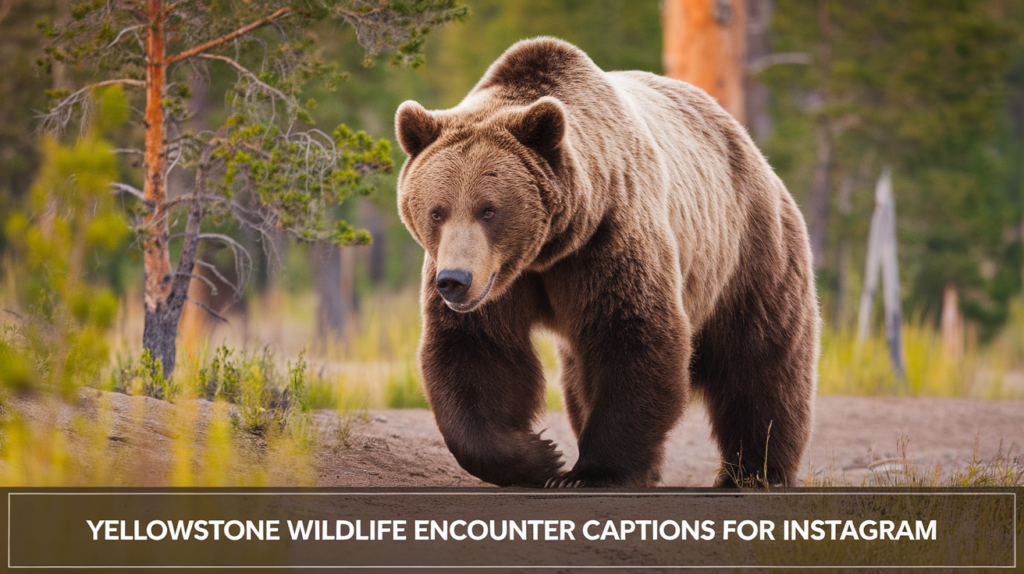 Yellowstone Wildlife Encounter Captions for Instagram